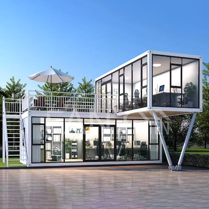 Stylish Prefab Container House – Modern Design with 50mm/75mm/100mm Sandwich Panels | Customizable Sizes (20FT/40FT) | Steel, Wooden, Log Options | Ideal for Offices, Hotels, Villas, and Warehouses | Portable and Eco-friendly with CE Certification