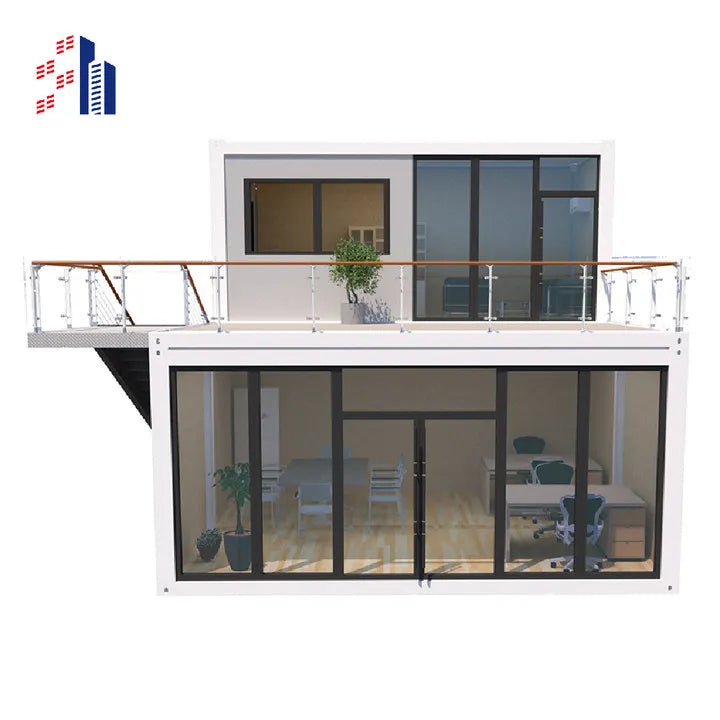 Flat Pack Detachable Container House - Customizable 20ft/40ft, Durable Sandwich Panels & Steel, Galvanized Light Steel Structure, Contemporary Design for Sentry Box, Guard House, or Office